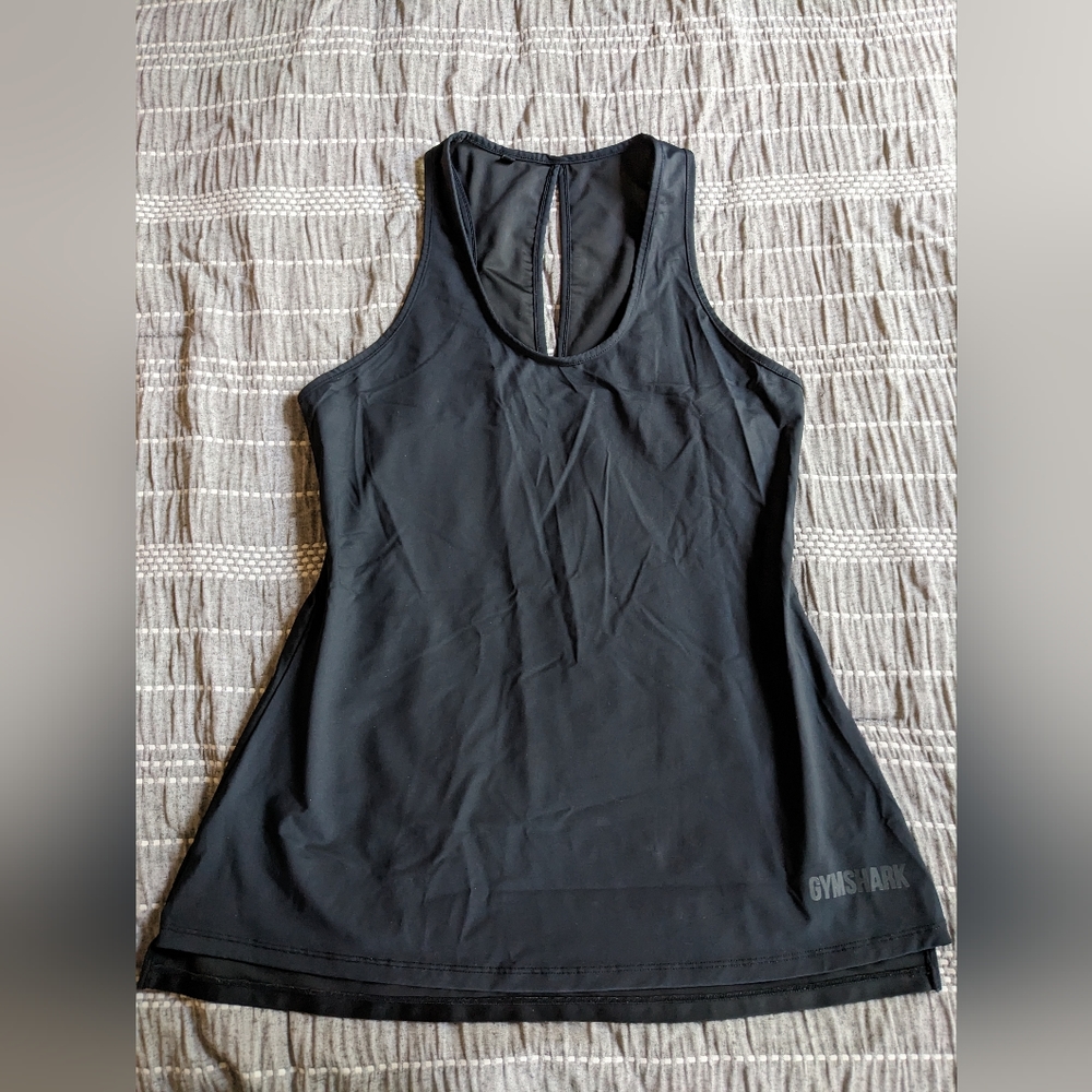 GYMSHARK black workout tank top, small